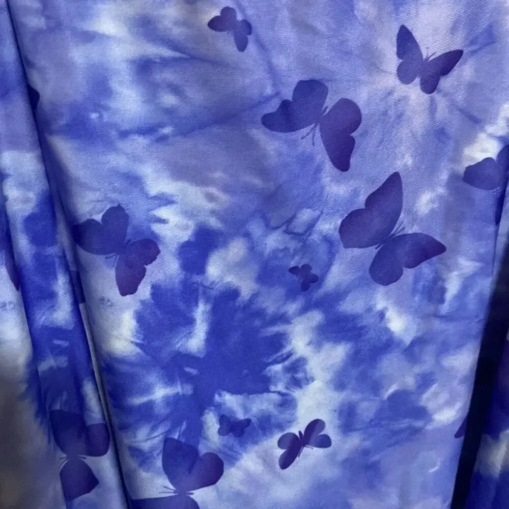 Suit Your Self! Swimsuit swim dress trim thighs 24w butterflies purple